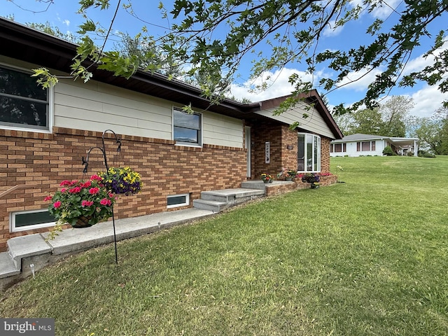 11003 Marty St NW, Lavale, MD 21502 - view of side of property with a lawn and brick siding