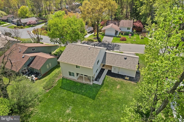 birds eye view of property featuring a residential view