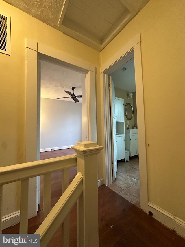 2261 Sidney Ave, Baltimore, MD 21230 - hall featuring baseboards and visible vents