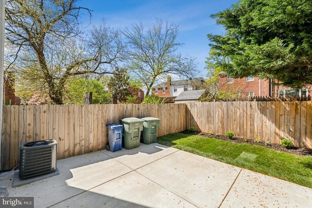 2918 Landover St, Alexandria, VA 22305 - view of patio with central AC and a fenced backyard