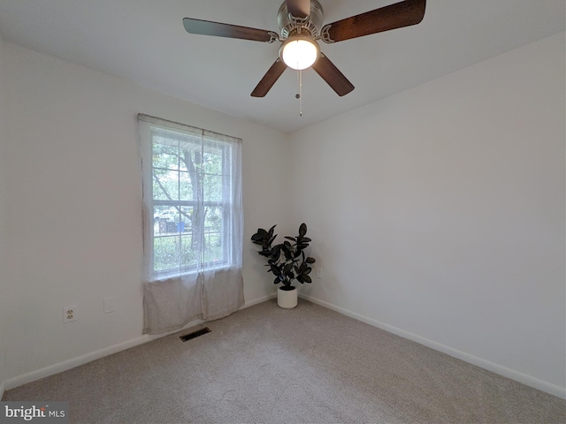1505 Cedarcrest Ln, Frederick, MD 21702 - spare room with carpet, baseboards, and a ceiling fan