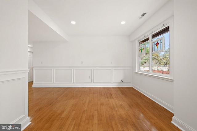 1506 N Bay Shore Dr, Milton, DE 19968 - unfurnished room featuring light wood-style floors, visible vents, and recessed lighting