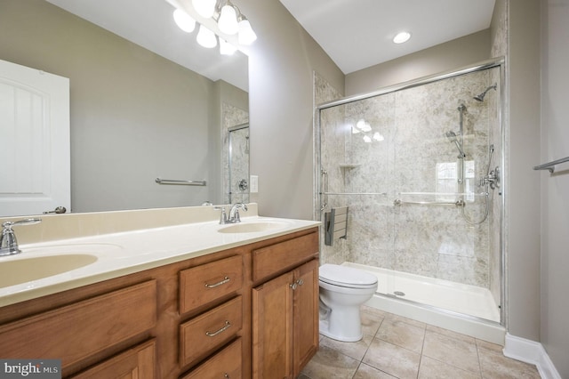 105 Arch St, Milton, DE 19968 - full bath featuring a sink, tile patterned flooring, and a stall shower