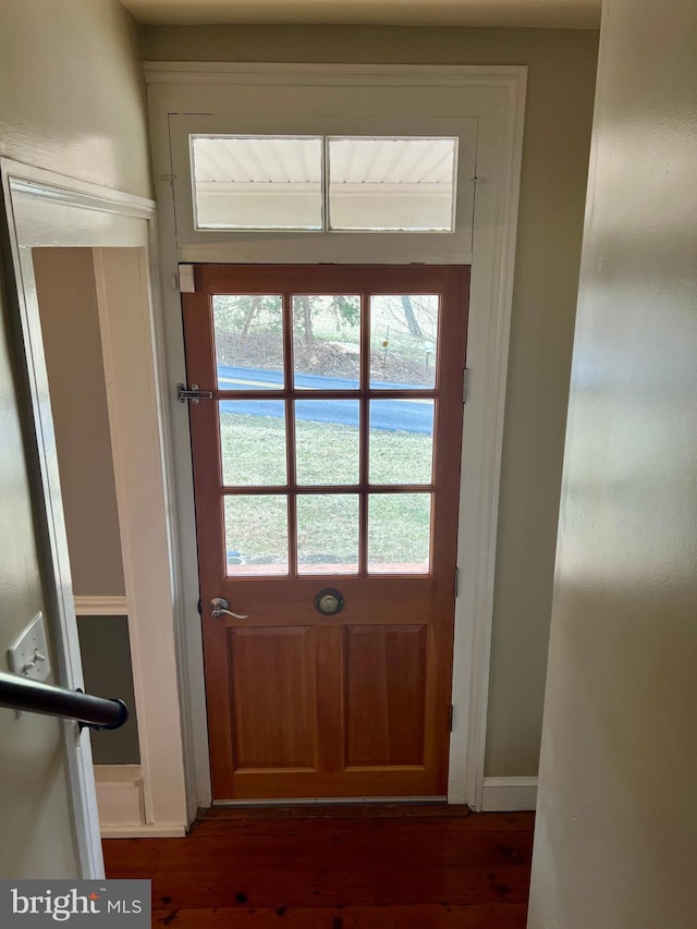 1671 Fravel Rd, Woodstock, VA 22664 - doorway to outside with wood finished floors