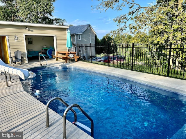 1671 Fravel Rd, Woodstock, VA 22664 - view of pool featuring fence and a water slide
