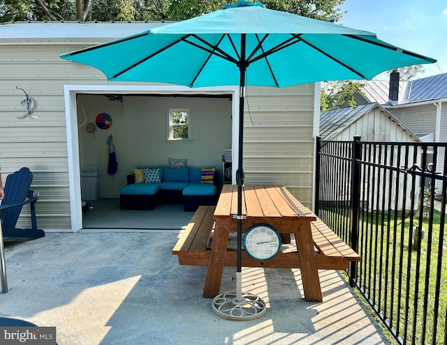 1671 Fravel Rd, Woodstock, VA 22664 - view of patio with fence and an outdoor living space