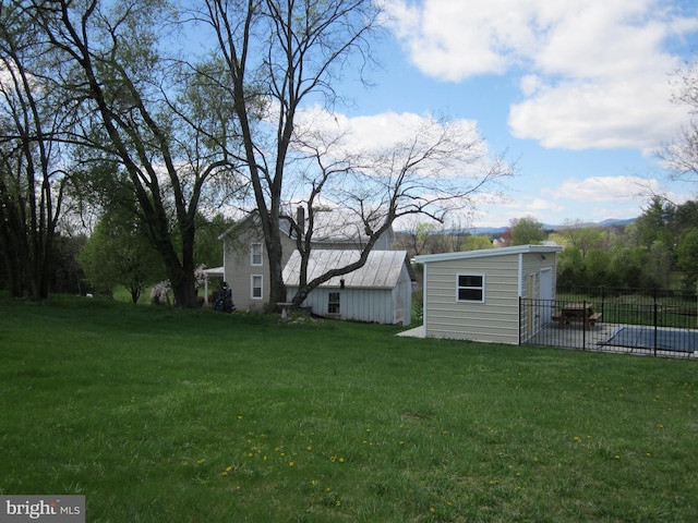 1671 Fravel Rd, Woodstock, VA 22664 - view of yard featuring an outdoor structure and a storage shed