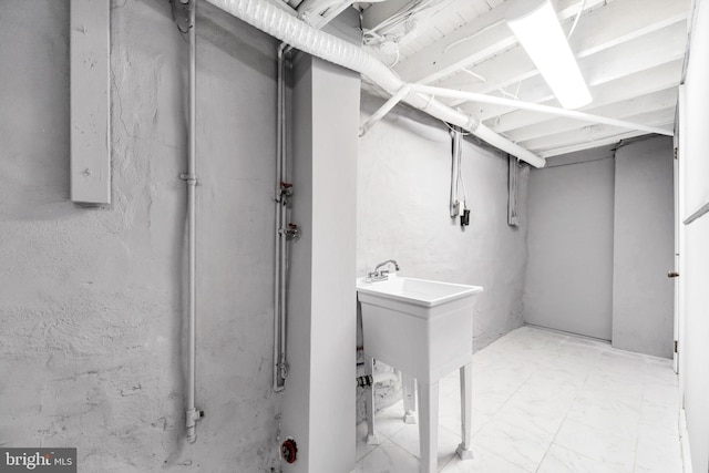 view of basement