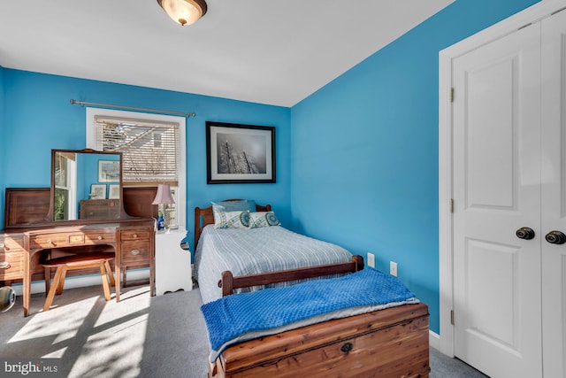 bedroom with carpet floors