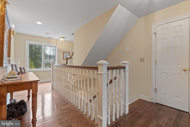 2656 Queen Anne Cir, Annapolis, MD 21403 - corridor with recessed lighting, baseboards, an upstairs landing, and wood finished floors