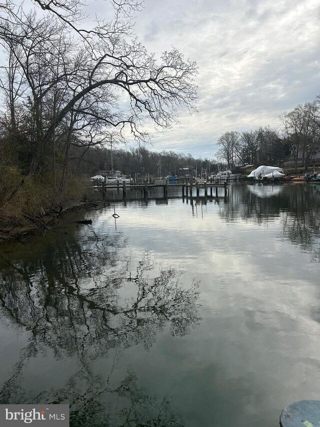 2656 Queen Anne Cir, Annapolis, MD 21403 - water view featuring a boat dock