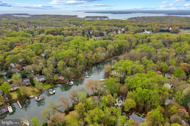2656 Queen Anne Cir, Annapolis, MD 21403 - aerial view featuring a water view and a view of trees