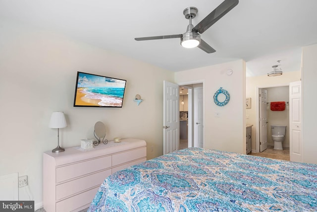 201 S Heron Dr Unit 1G, Harbour Club, Ocean City, MD 21842 - bedroom featuring ensuite bathroom and ceiling fan