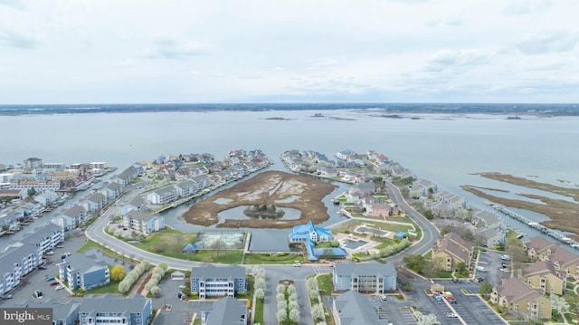 201 S Heron Dr Unit 1G, Harbour Club, Ocean City, MD 21842 - drone / aerial view featuring a residential view and a water view