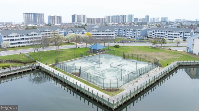 201 S Heron Dr Unit 1G, Harbour Club, Ocean City, MD 21842 - drone / aerial view with a water view and a view of city