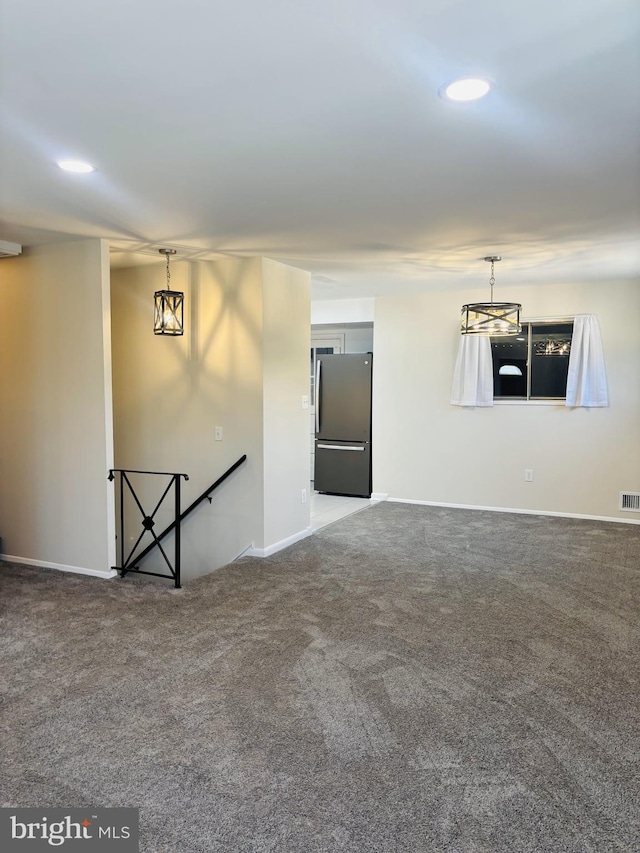 4714 Glenoak Rd, Hyattsville, MD 20784 - unfurnished room featuring baseboards, carpet flooring, recessed lighting, and visible vents