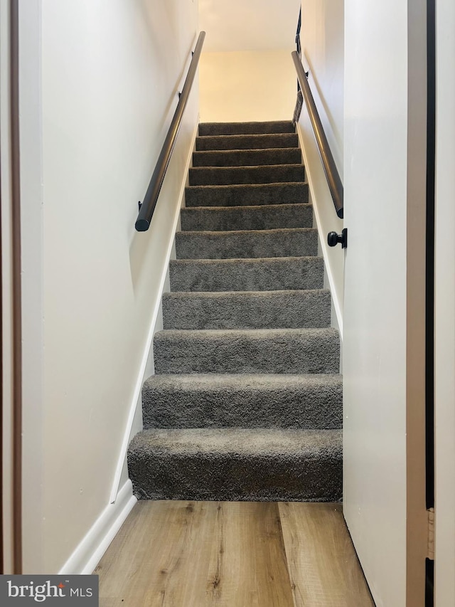 4714 Glenoak Rd, Hyattsville, MD 20784 - staircase featuring wood finished floors