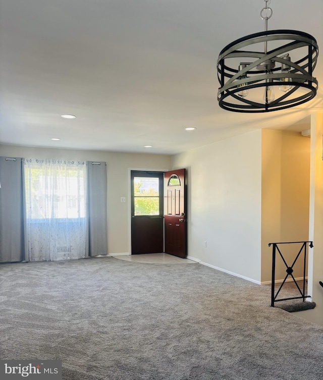 4714 Glenoak Rd, Hyattsville, MD 20784 - interior space with carpet floors, recessed lighting, and baseboards