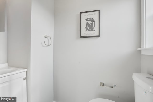 2116 R St NE, Washington, DC 20002 - half bathroom featuring vanity and toilet