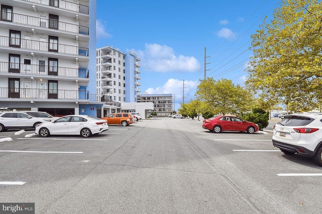 view of uncovered parking lot