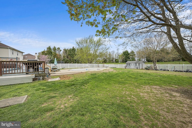 113 Fieldbrook, Magnolia, DE 19962 - view of yard featuring a wooden deck and a patio area
