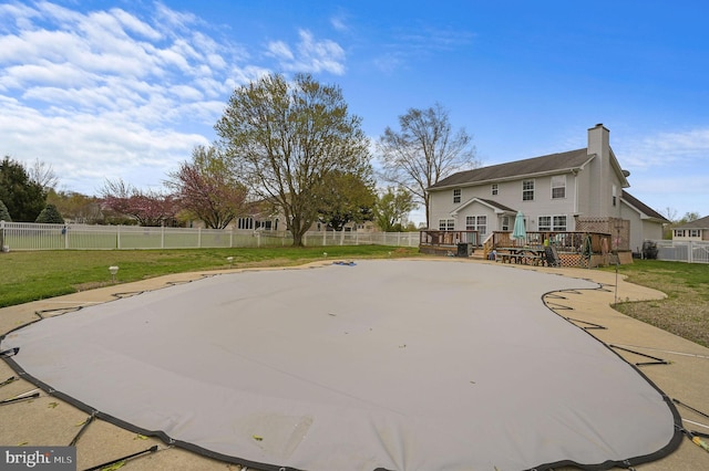 113 Fieldbrook, Magnolia, DE 19962 - view of swimming pool featuring a wooden deck