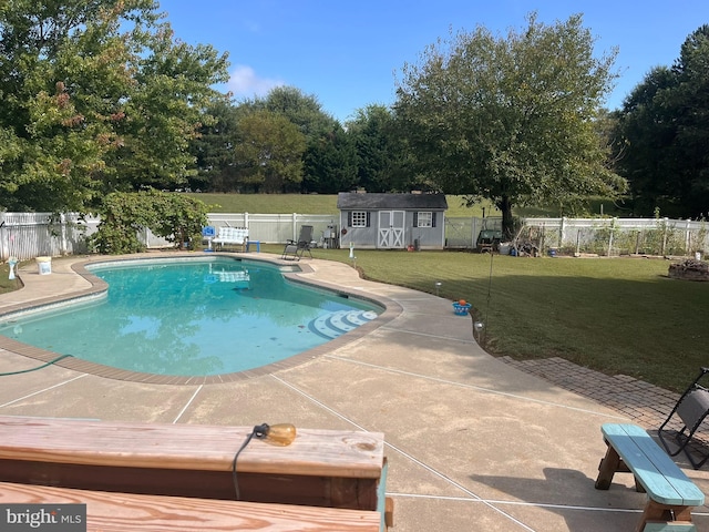 113 Fieldbrook, Magnolia, DE 19962 - view of swimming pool featuring a patio area, an outbuilding, and view of scattered trees