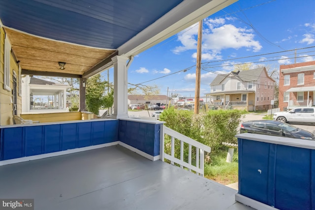 4011 Hayward Ave, Baltimore, MD 21215 - view of patio / terrace with a residential view and a porch