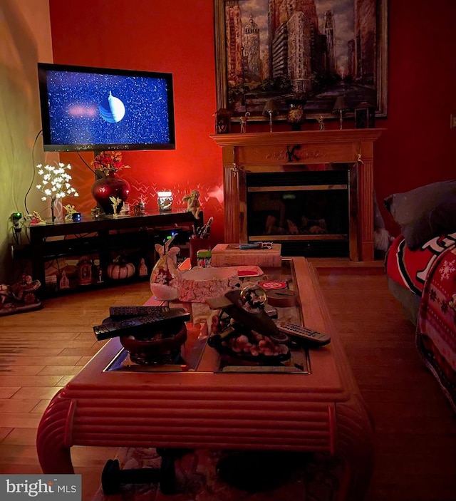 1108 Lilly Ln, Jackson, NJ 08527 - living room featuring a fireplace and wood finished floors