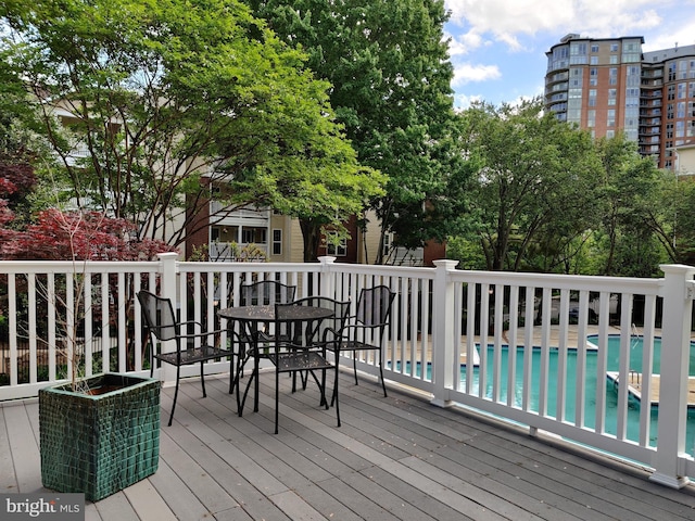 view of wooden terrace
