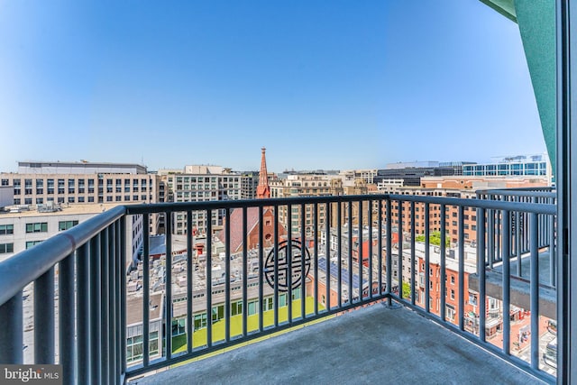 balcony with a city view