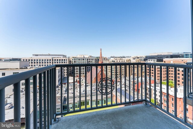 balcony featuring a city view