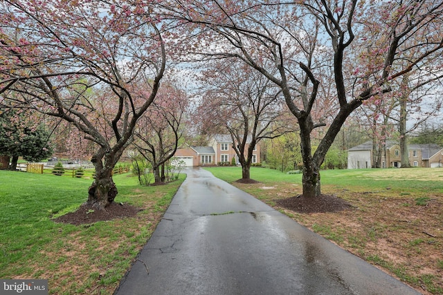 view of road with driveway
