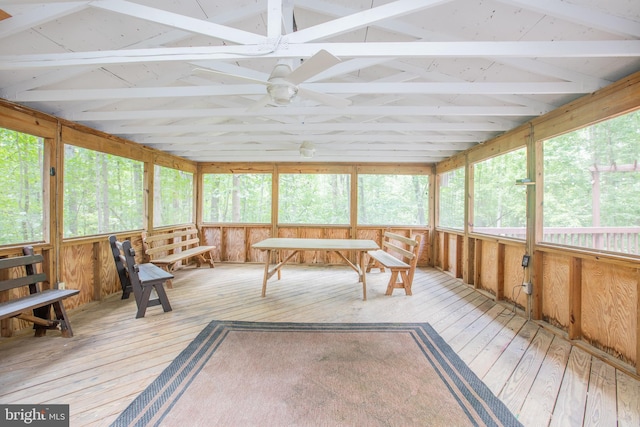 2409 Wood Stream Ct, Ellicott City, MD 21042 - sunroom featuring ceiling fan and vaulted ceiling