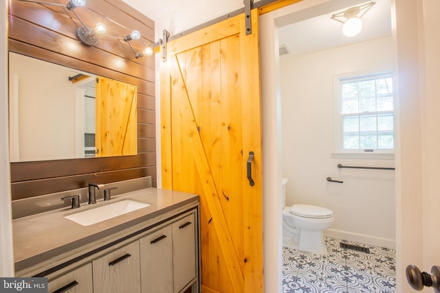 2409 Wood Stream Ct, Ellicott City, MD 21042 - half bathroom with toilet, tile patterned floors, and vanity