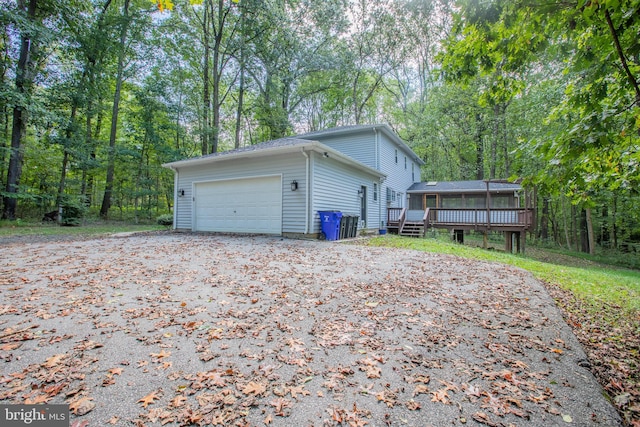 2409 Wood Stream Ct, Ellicott City, MD 21042 - garage with driveway