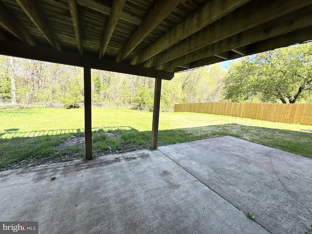 view of patio / terrace with fence