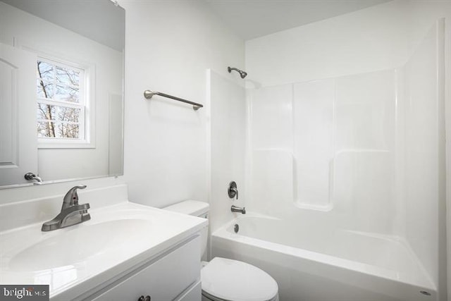 Sugar Hollow Rd, Berkeley Springs, WV 25411 - bathroom featuring bathing tub / shower combination, toilet, and vanity