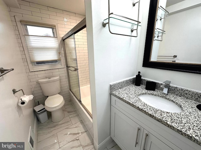 14427 Seneca Rd, Germantown, MD 20874 - full bath with toilet, marble look tile flooring, and vanity
