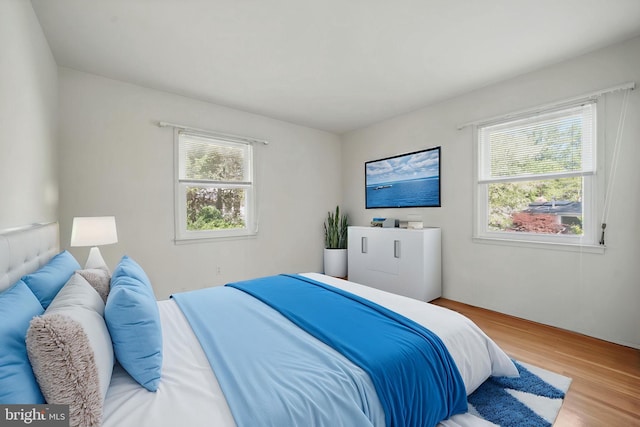 bedroom with wood finished floors