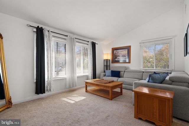 1513 Millikens Bend Rd, Herndon, VA 20170 - carpeted living area with vaulted ceiling