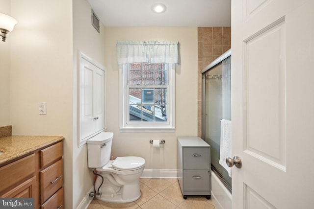311 S American St, Philadelphia, PA 19106 - full bath with baseboards, tile patterned floors, toilet, vanity, and recessed lighting