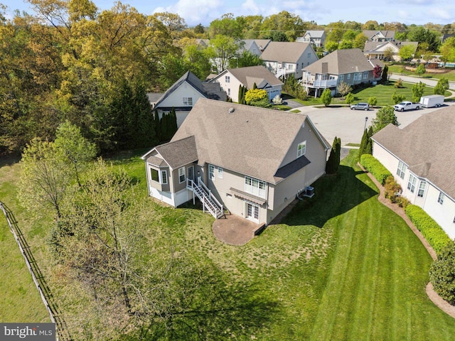 birds eye view of property featuring a residential view