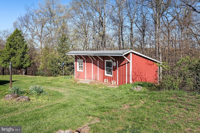 view of shed
