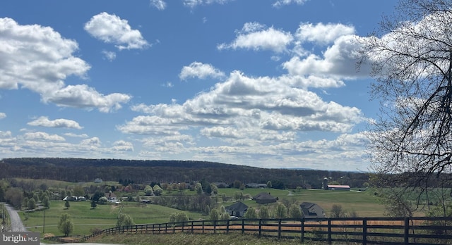 property view of mountains featuring a rural view