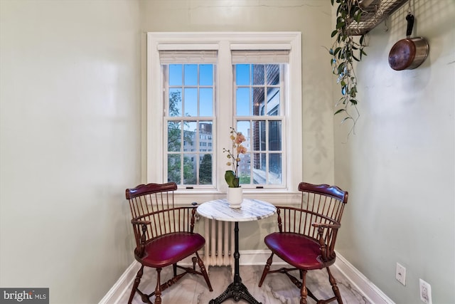 sitting room with baseboards