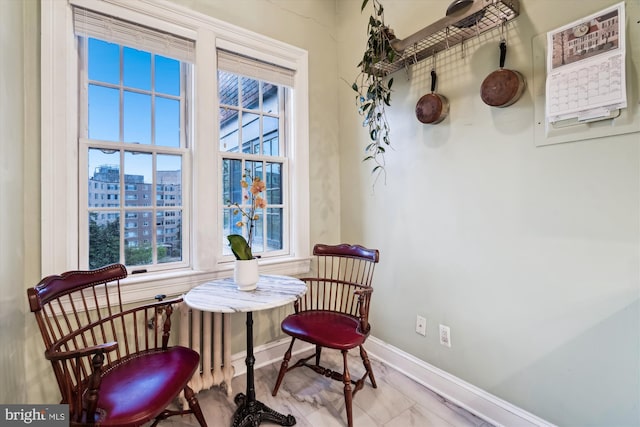 sitting room with baseboards