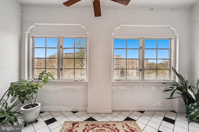 unfurnished sunroom featuring a healthy amount of sunlight