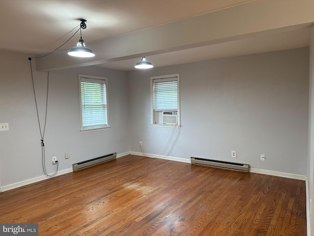 619 Cannon St, Chestertown, MD 21620 - unfurnished room with baseboards, wood finished floors, and a baseboard radiator