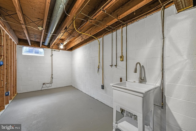 view of basement